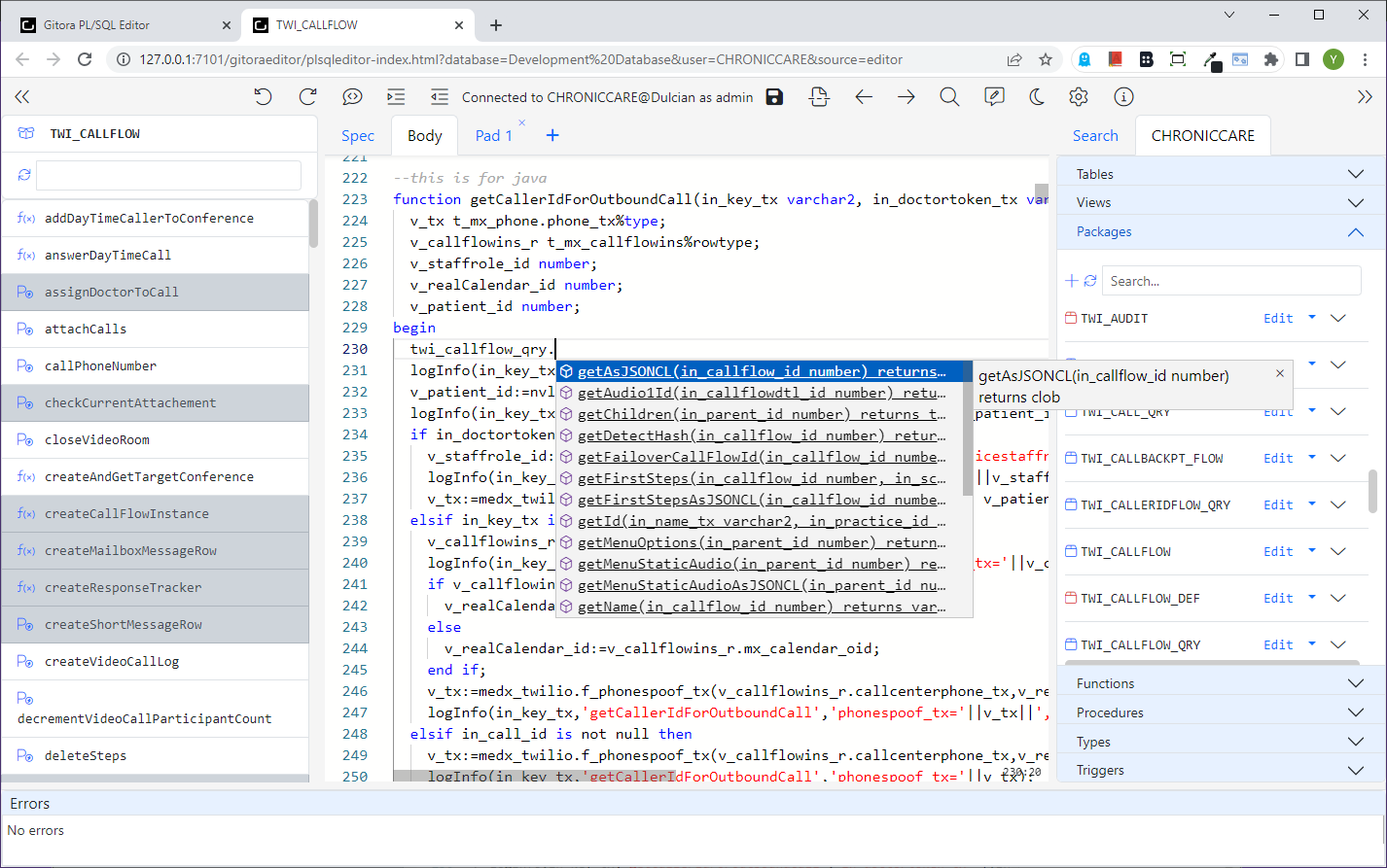 Gitora workspace screenshot
